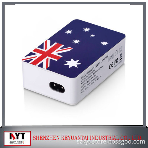 32.5W 4 Ports Quick Charge 3.0 multi port usb charger with QC 3.0 fast charger with ce fcc kc rohs